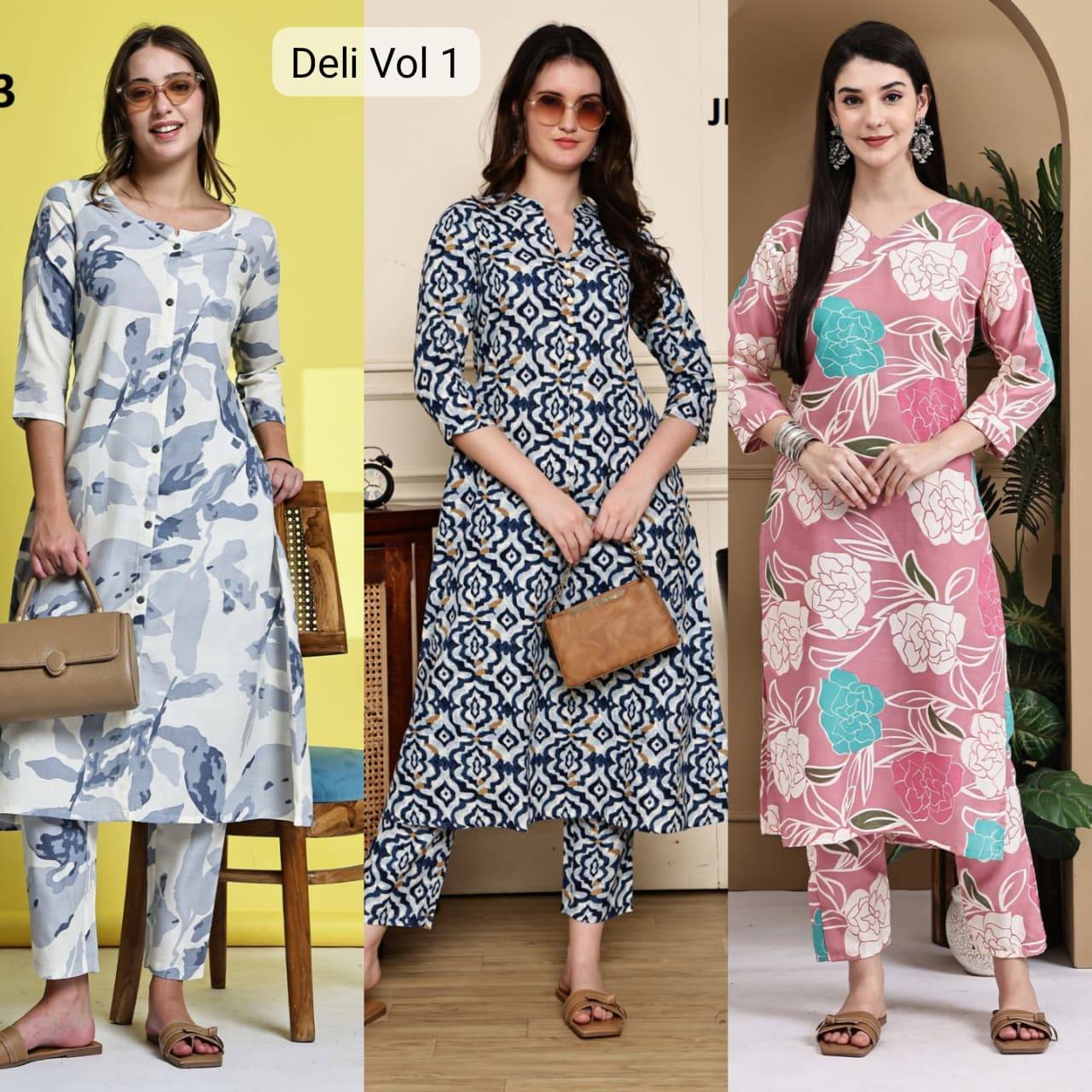 Deli Vol 1 By Fashid Designer Ethnic Wear Collection cotton Kurtis At Wholesale Price
